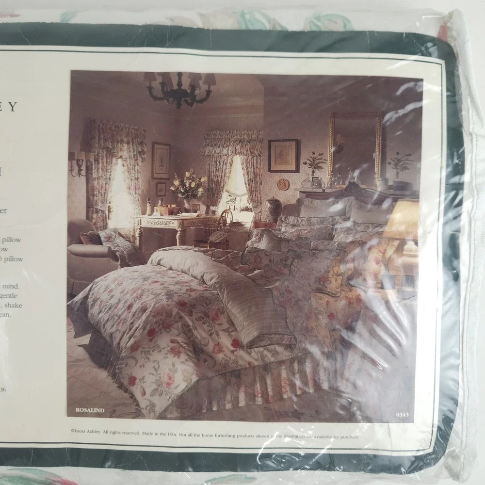 Laura Ashley Rosalind Standard Pillow Sham Padded Cottage Grandmillennial Shabby